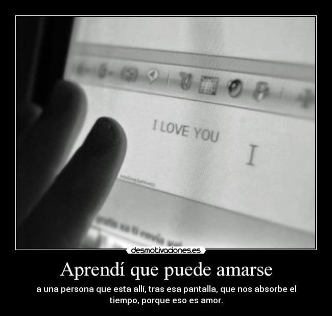 Aprendí que puede amarse -