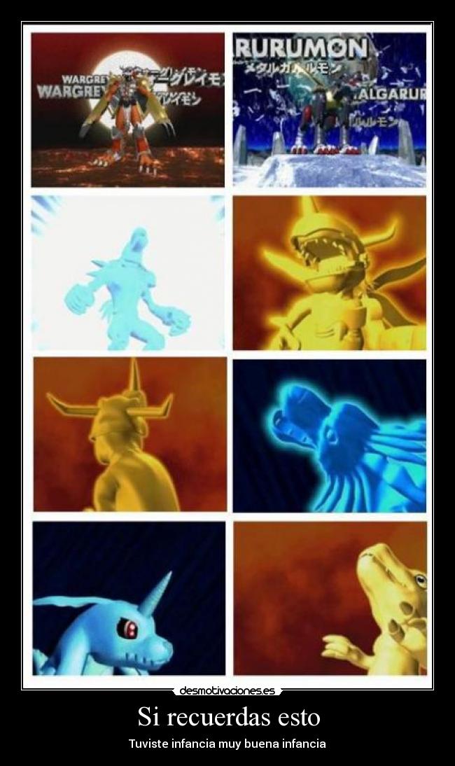 carteles anime digimon evolucion desmotivaciones