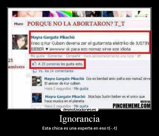 Ignorancia - Esta chica es una experta en eso t(-.-t)