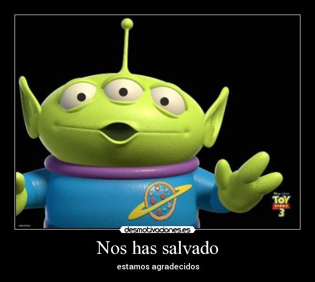 Nos has salvado - estamos agradecidos