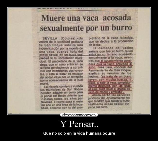Y Pensar.. - Que no solo en la vida humana ocurre
