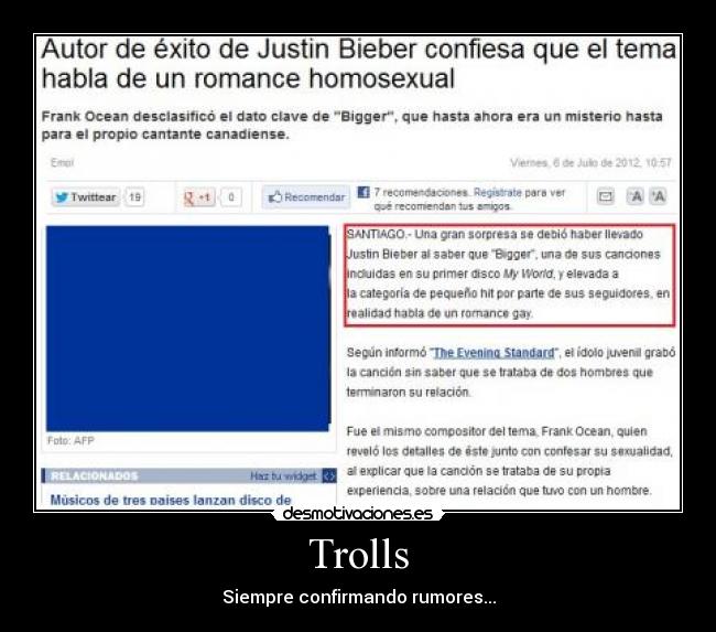 Trolls - Siempre confirmando rumores...