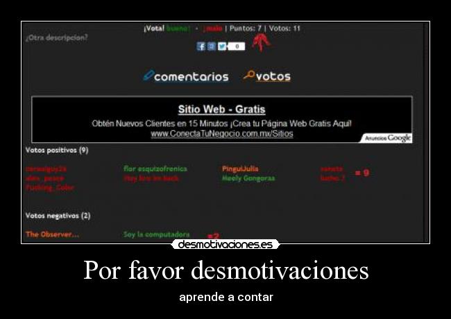 Por favor desmotivaciones - aprende a contar