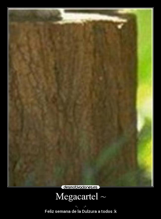Megacartel ~ - -.      .-
Feliz semana de la Dulzura a todos :k