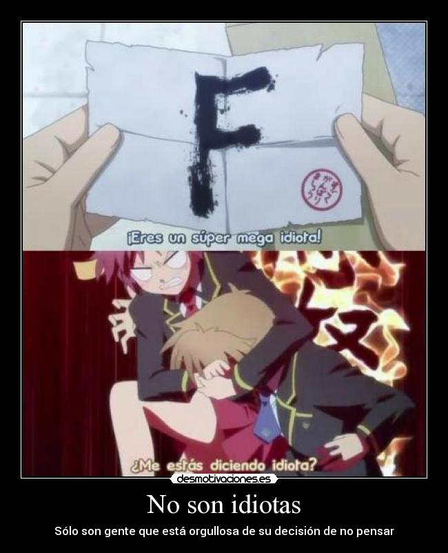 carteles lol lovemugler baka test frase fuura kafuka desmotivaciones