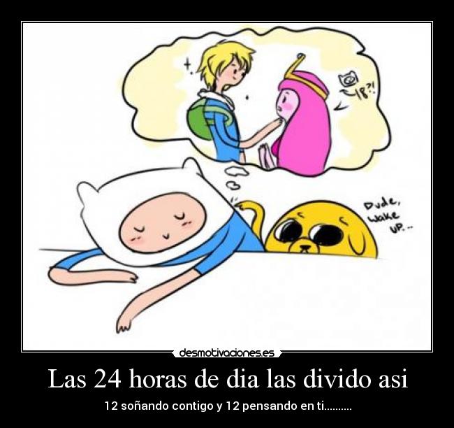 carteles hora aventura finn jake amor pensando desmotivaciones