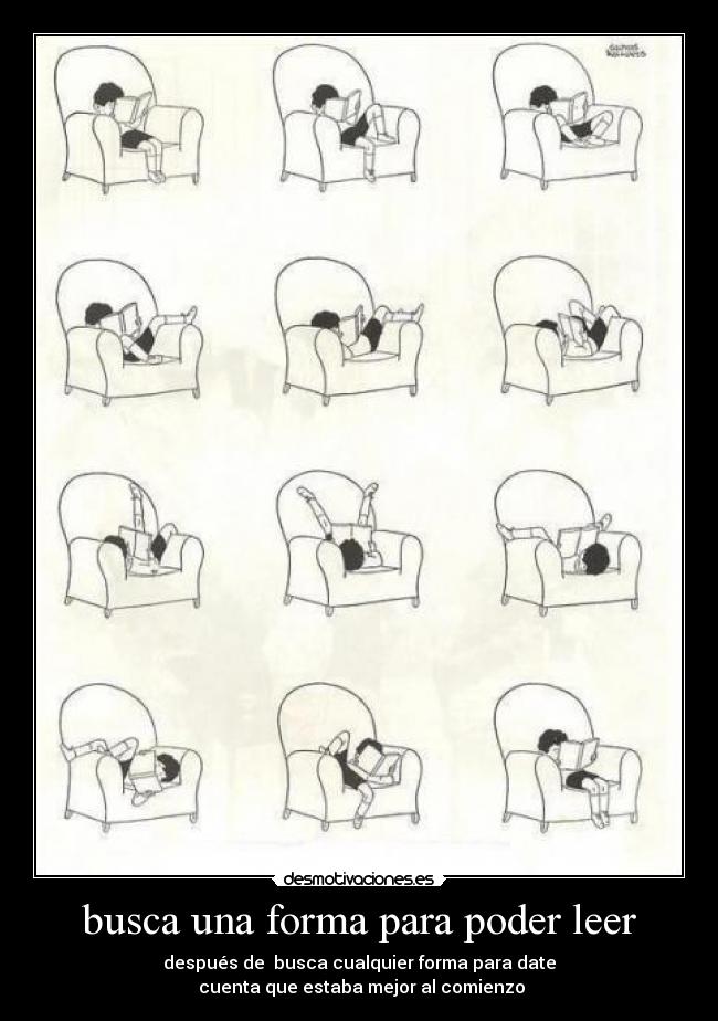 carteles busca una forma para leer desmotivaciones