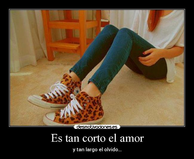 Es tan corto el amor - y tan largo el olvido...