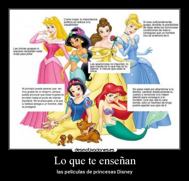 Lo que te enseñan - las películas de princesas Disney