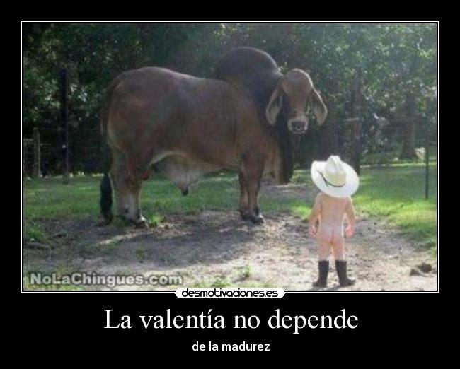 La valentía no depende - de la madurez