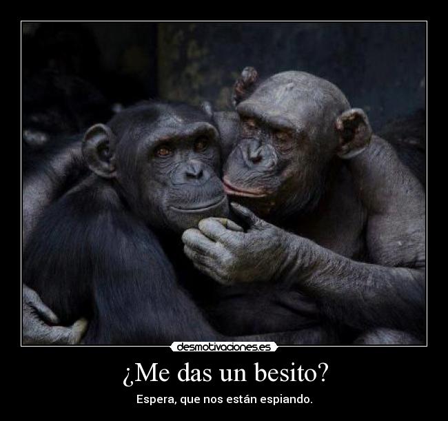 ¿Me das un besito? -
