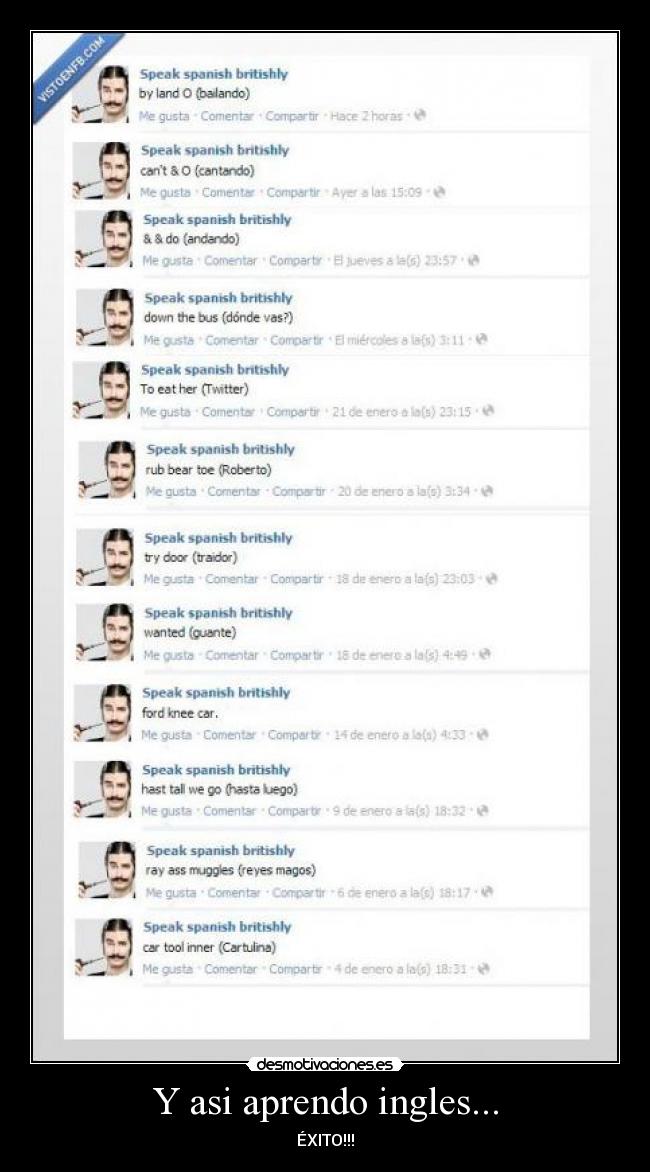 Y asi aprendo ingles... - ÉXITO!!!