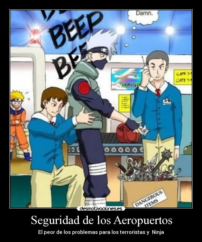 Seguridad de los Aeropuertos - El peor de los problemas para los terroristas y Ninja