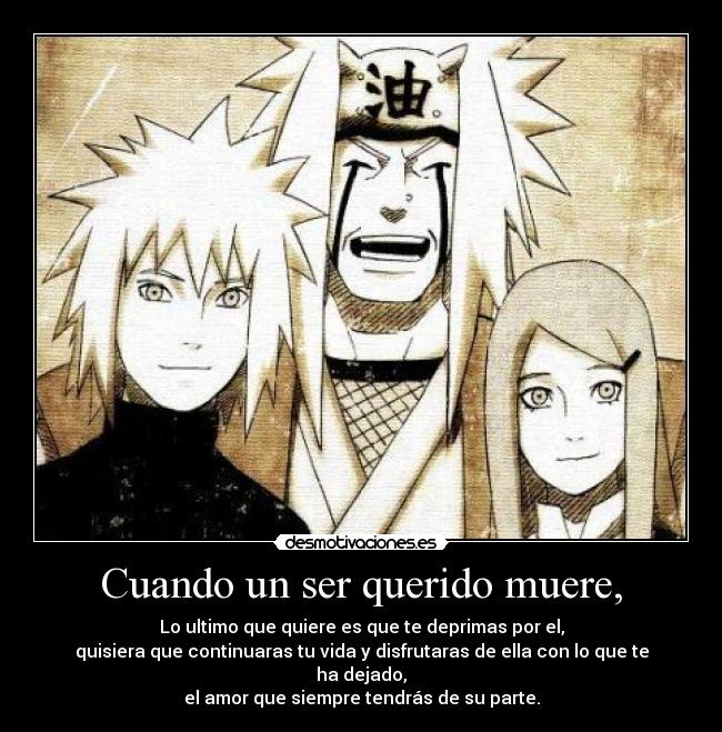 carteles efectolikot minato namikaze kushina uzumaki jiraiya padres naruto padrino shippuden anime vida desmotivaciones