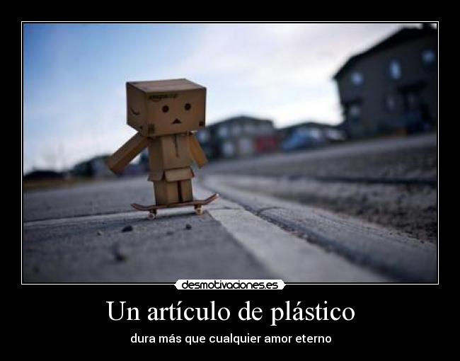 Un artículo de plástico -