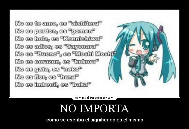NO IMPORTA - 