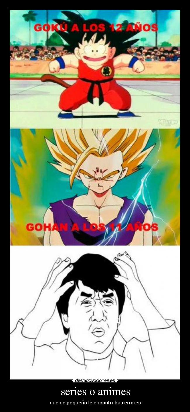 series o animes - que de pequeño le encontrabas errores