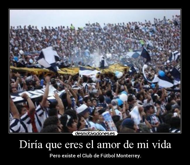 Diría que eres el amor de mi vida - Pero existe el Club de Fútbol Monterrey.