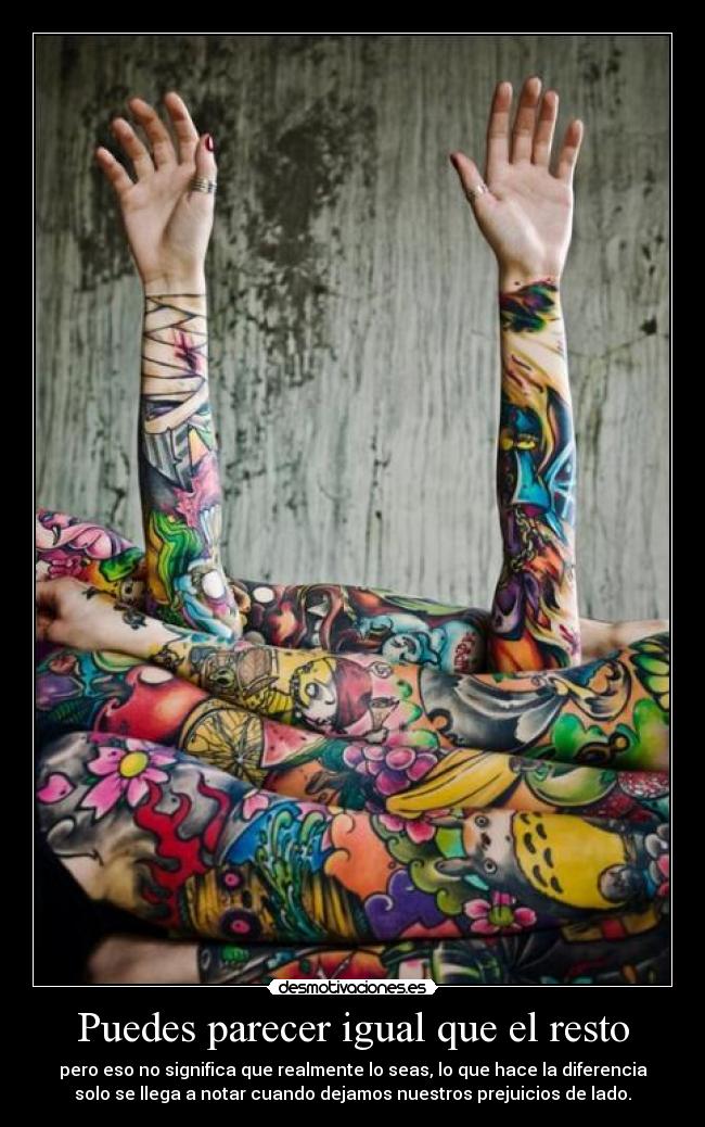 Puedes parecer igual que el resto - 