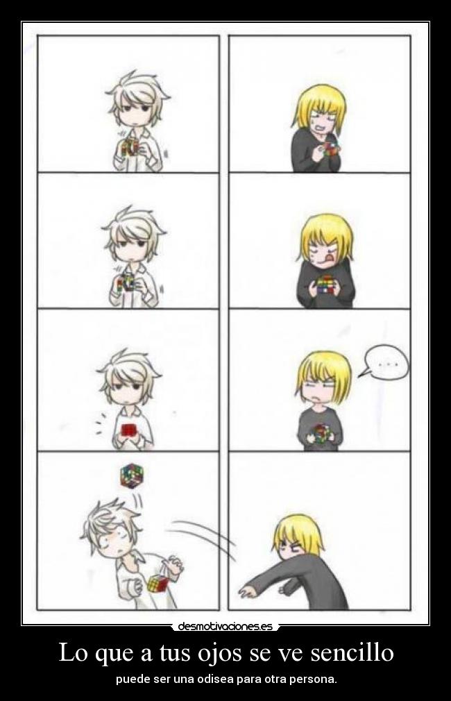 Lo que a tus ojos se ve sencillo -