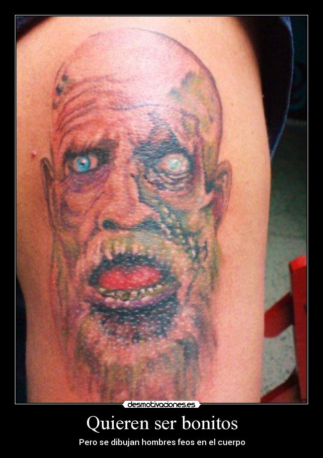 Quieren ser bonitos - Pero se dibujan hombres feos en el cuerpo