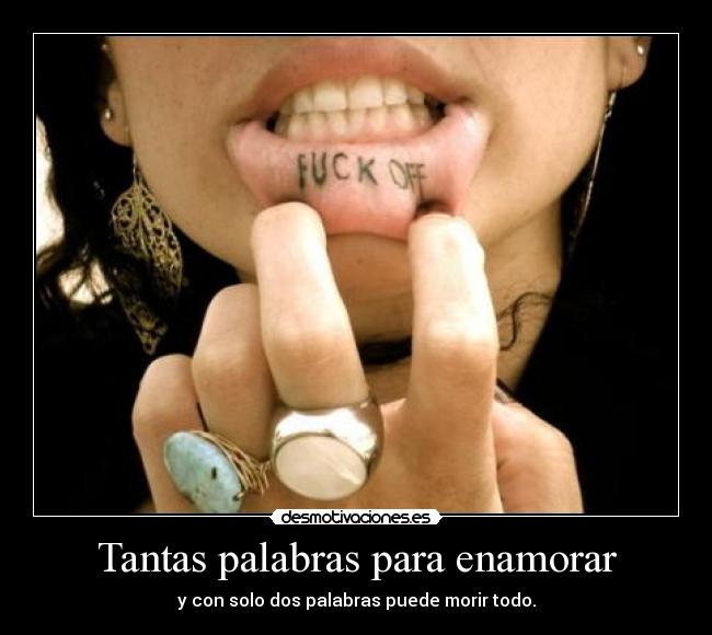 Tantas palabras para enamorar -