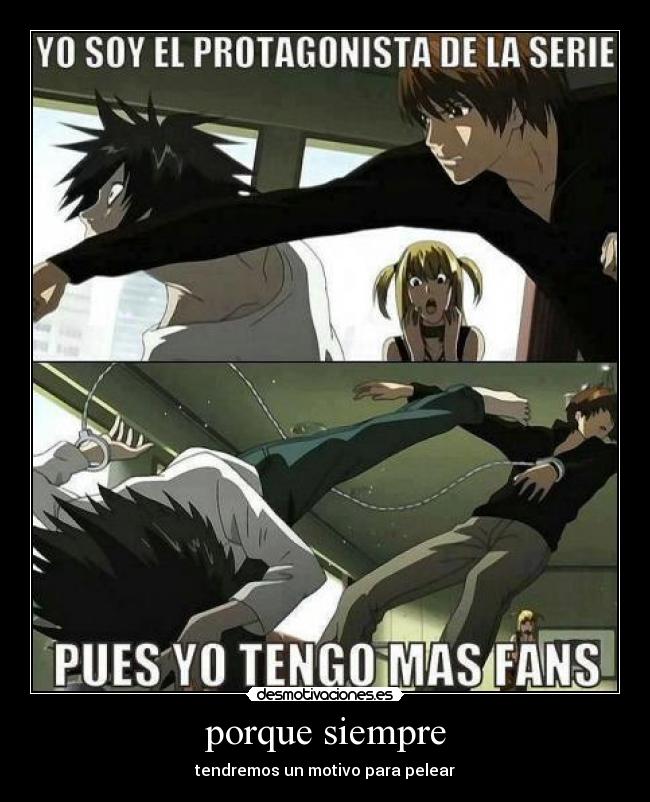 carteles death note animei kira ryuzaki misa amane lees esto porque sabes leer desmotivaciones