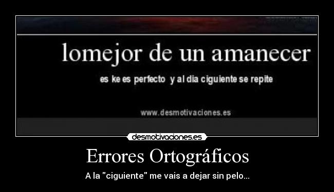 Errores Ortográficos -