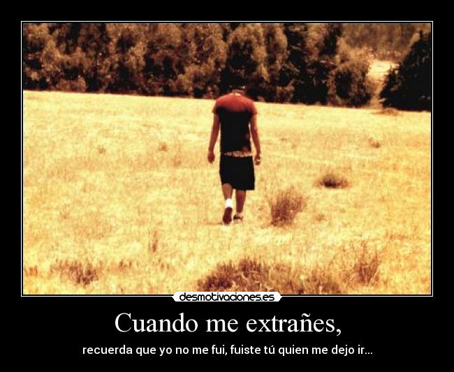 carteles cuando extranes recuerda que fui fuiste tu quien dejo desmotivaciones