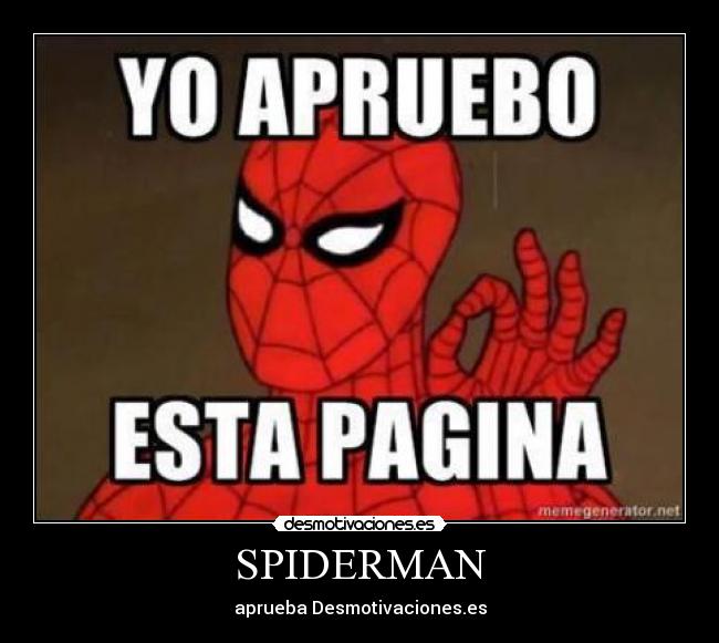 SPIDERMAN - aprueba Desmotivaciones.es