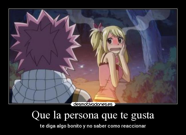 carteles que persona que gusta anime manga fairy tail natsu lucy cartel desmotivaciones