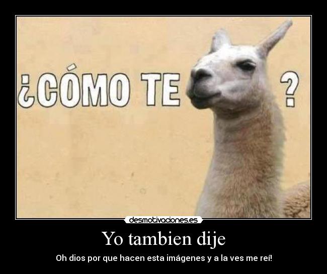 Yo tambien dije -