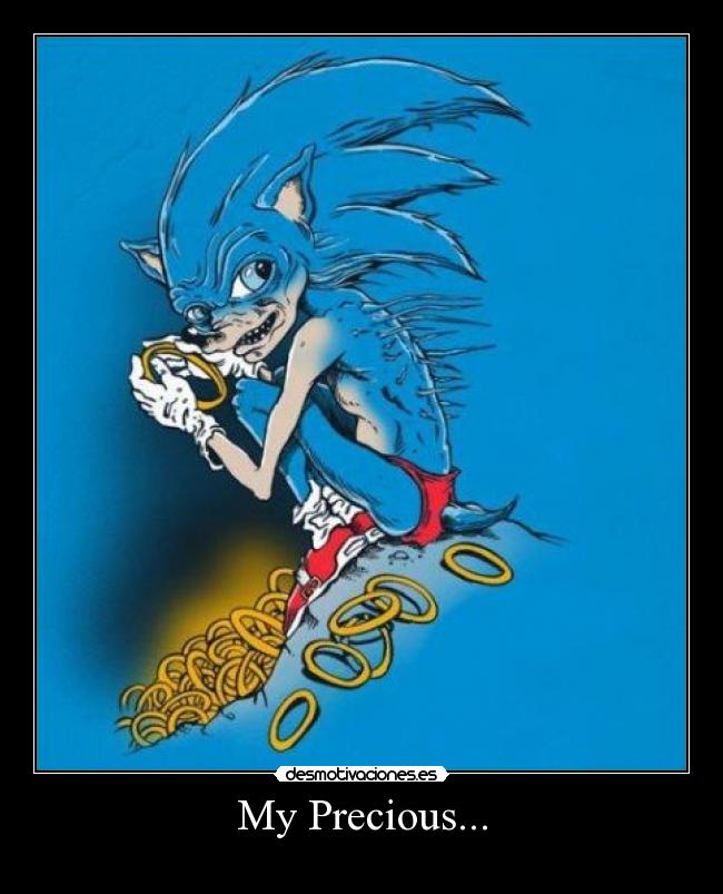 carteles video game sonic lord the rings gollum desmotivaciones