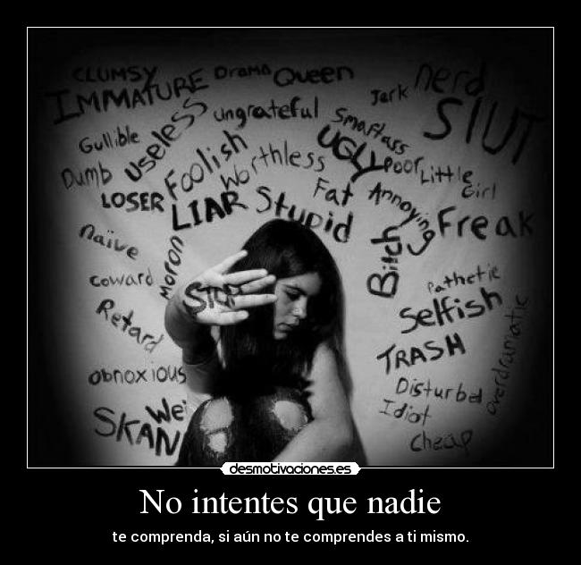 No intentes que nadie -