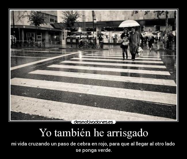 Yo también he arrisgado -