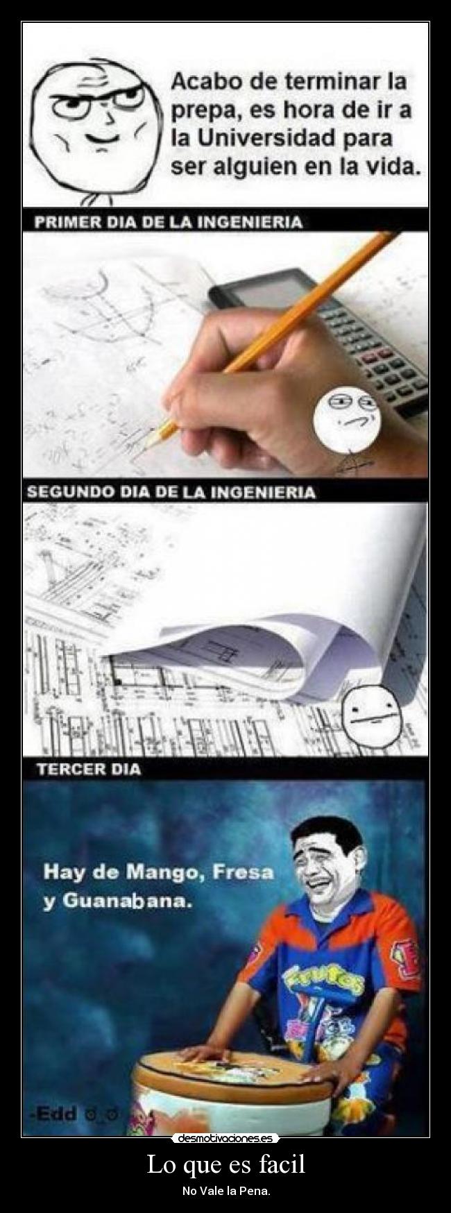 Lo que es facil - No Vale la Pena.