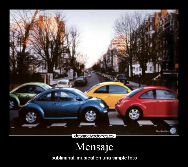 Mensaje - subliminal, musical en una simple foto