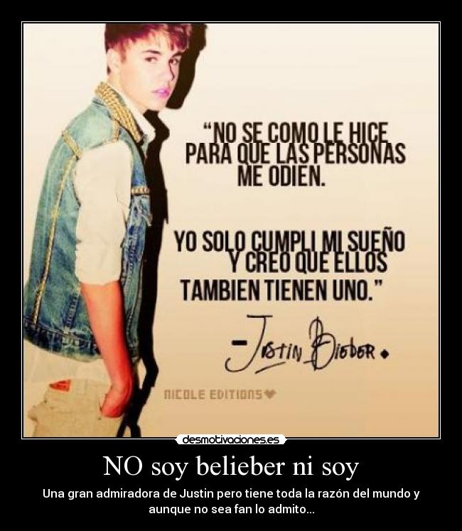 NO soy belieber ni soy - 