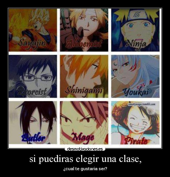 si puediras elegir una clase, - ¿cual te gustaria ser?