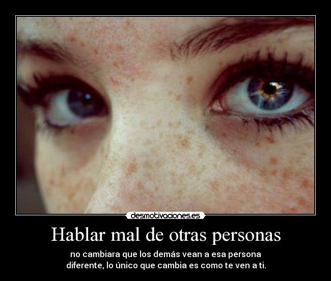 Hablar mal de otras personas -