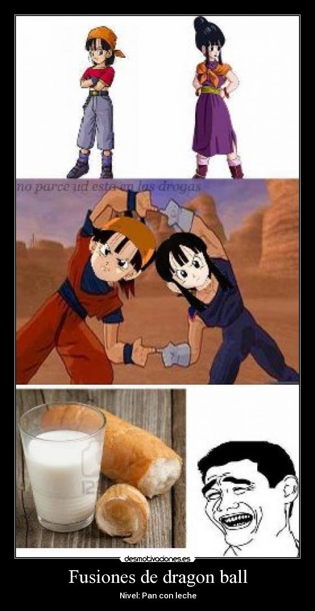 Fusiones de dragon ball - Nivel: Pan con leche