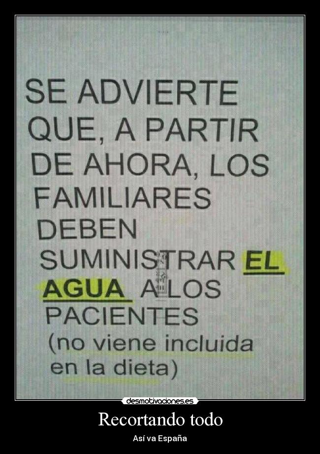 Recortando todo - Así va España