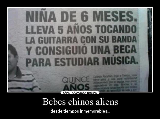 Bebes chinos aliens - desde tiempos inmemorables...