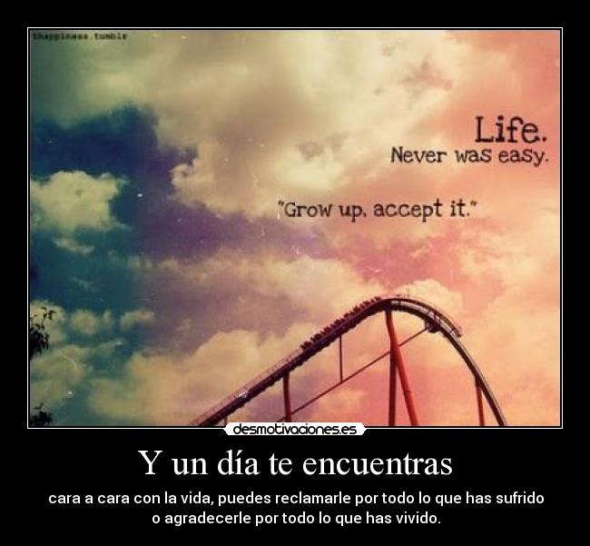 Y un día te encuentras -