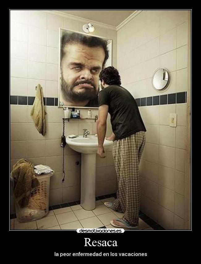 Resaca - la peor enfermedad en los vacaciones