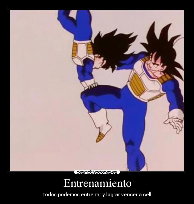 Entrenamiento - todos podemos entrenar y lograr vencer a cell