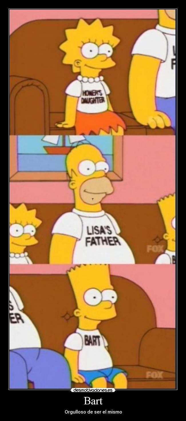 Bart - Orgulloso de ser el mismo
