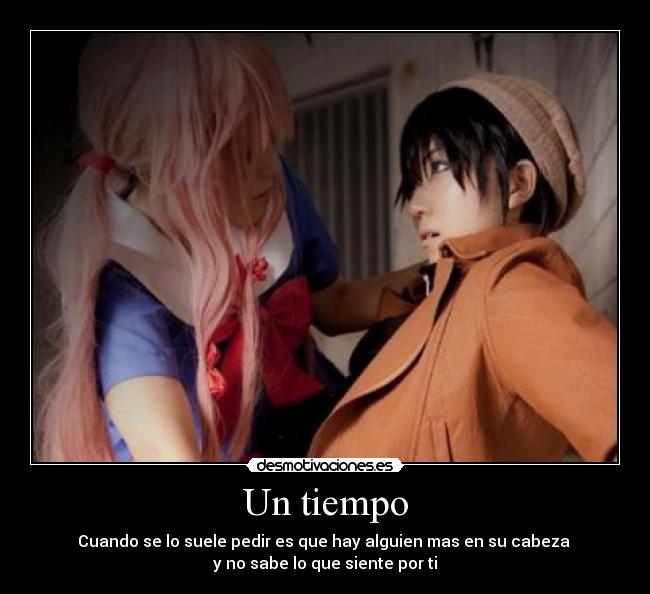 carteles anime mirai nikki yuno gasai yukiteru amano desmotivaciones