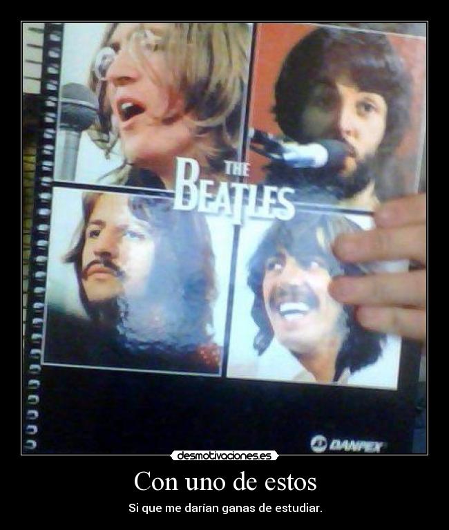 carteles the beatles cuaderno let 1970 desmotivaciones
