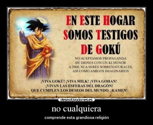 no cualquiera - comprende esta grandiosa religión